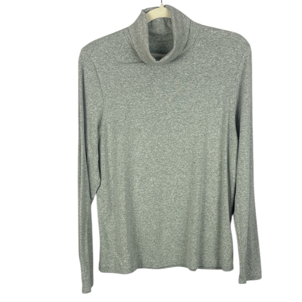 Cynthia Rowley Cotton Modal Blend Classic Gray Long Sleeve Knit XL Turtleneck